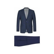 Men RENOIR suit Solid Two Button Business Formal Year Round Slim Fit 201-19 Navy image 2