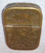 Vintage Brass Advertising Match Safe Holder Boston Office Chicago Varnis... - £58.97 GBP