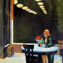 32x32 inches Edward Hopper style  stretched Oil Painting Canvas Art Wall Deco302 - £119.06 GBP