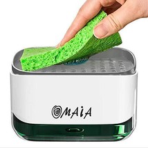 OMAIA 2-in-1 Dish Soap Dispenser with Sponge Holder - dishwashing Liquid Disp... - £24.72 GBP