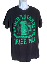 SHENANIGANS IRISH PUB &quot;SHUT UP AND DRINK&quot; Short Sleeve T-Shirt Black Large - $6.92