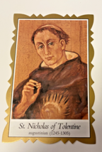 Saint Nicholas of Tolentino Scalloped Prayer Card, From Italy - $2.78 CAD