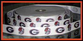 Georgia University Bulldogs Inspired Grosgrain Ribbon - £7.78 GBP