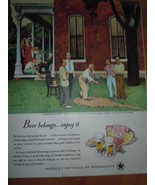 America&#39;s Beverage Of Moderation Beer Belongs Enjoy It Print Magazine Ad... - $13.70 CAD
