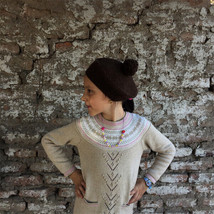 Alpaca Beret - French Beret Alpaca Wool Hat, Brown Knit Wool Beret Hat For Girls - £27.72 GBP