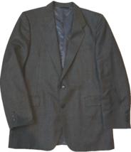 Andre Duval Suit Jacket Mens 42 Gray Stripe Wool Sports Blazer Two Button Coat - £18.10 GBP