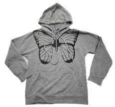 Women’s ¼ zip Sweatshirt Butterfly Print Long Sleeve Hoodie with Pockets... - £11.58 GBP