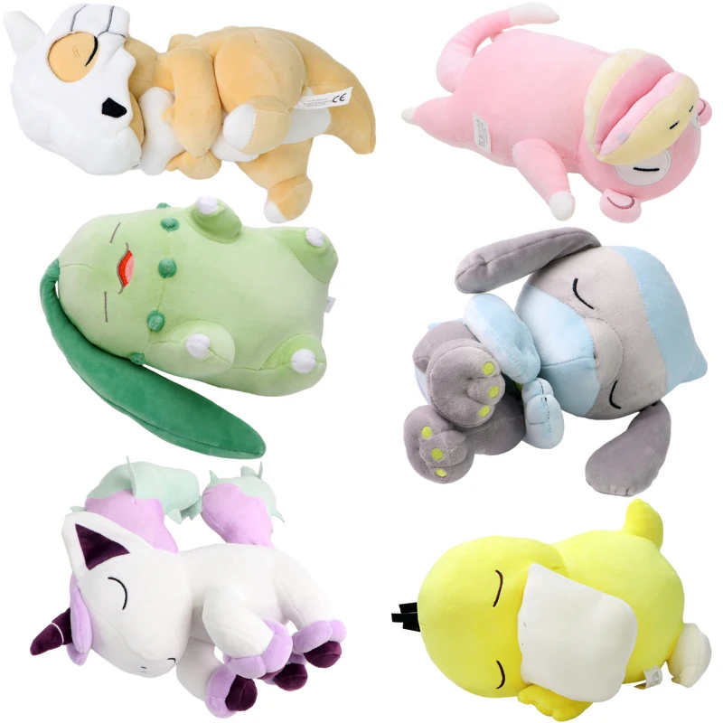 11Style Pokemon Sleep Cubone Chikorita Slowpoke Lucario Psyduck Plush Toy Pilow - £14.55 GBP+