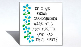 Grandmother Magnet - Quote, Grandma, Oma, Granny, Nana, grandchildren, Blue flow - $3.95