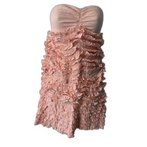 J.Crew Collection Light Pink Ruffle Strapless Dress S - £15.51 GBP