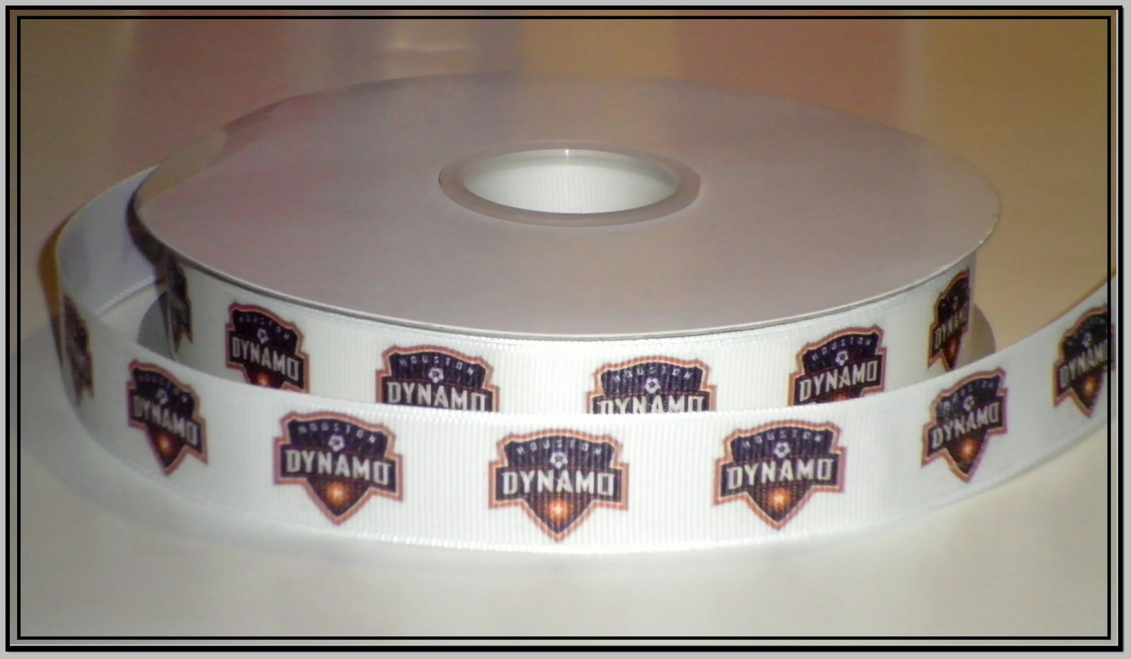 Houston Dynamo Inspired Grosgrain Ribbon