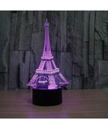 EIFFEL TORRE 3D Night Light USB Touch Bedside Lamp 7 Colors Changing LED... - £13.36 GBP