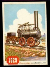 1955 Rails &amp; Sails TOPPS Trading Card #79 Stourbridge Lion Steam Locomotive - $12.68