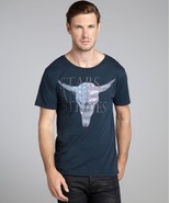T-Squad Navy Cotton Jersey &#39;S&amp;S&#39; Graphic T-Shirt MSRP: $48.00 &quot;Large&quot; - $32.59 CAD