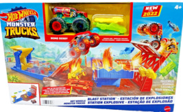 Hot Wheels Monster Trucks Blast Station Playset Toy Brand Toys Trucks New - $19.68