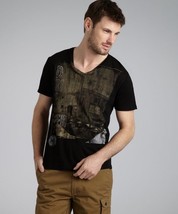 DRIFTER Black Graphic Print Ombre Cotton T-Shirt MSRP: $55.00 &quot;Large&quot; - £15.76 GBP