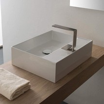 Scarabeo 5112-One Hole Bathroom Sink, One, White - £285.36 GBP