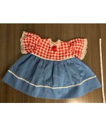 Baby Doll Cute Dress Plaid Top Blue Skirt - £3.88 GBP