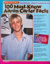 Aaron Carter - Singer - 11" x 8" Teen Magazine Pinup Mini-Poster Clippin... - $4.94