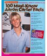 Aaron Carter - Singer - 11" x 8" Teen Magazine Pinup Mini-Poster Clippin... - $4.94