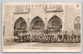 RPPC Glen Falls NY Christ Church Mens Fraternity Masonic Real Photo Postcard H30 - £31.28 GBP