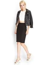 Forever 21 Black Bandage Zippered Knit Pencil Skirt Size Medium NWT - $8.00