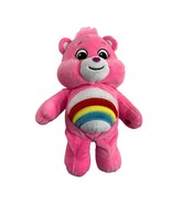 Care Bear Cheer Plush 10&quot; Stuffed Animal Rainbow Pink Hearts 2021 - $14.85