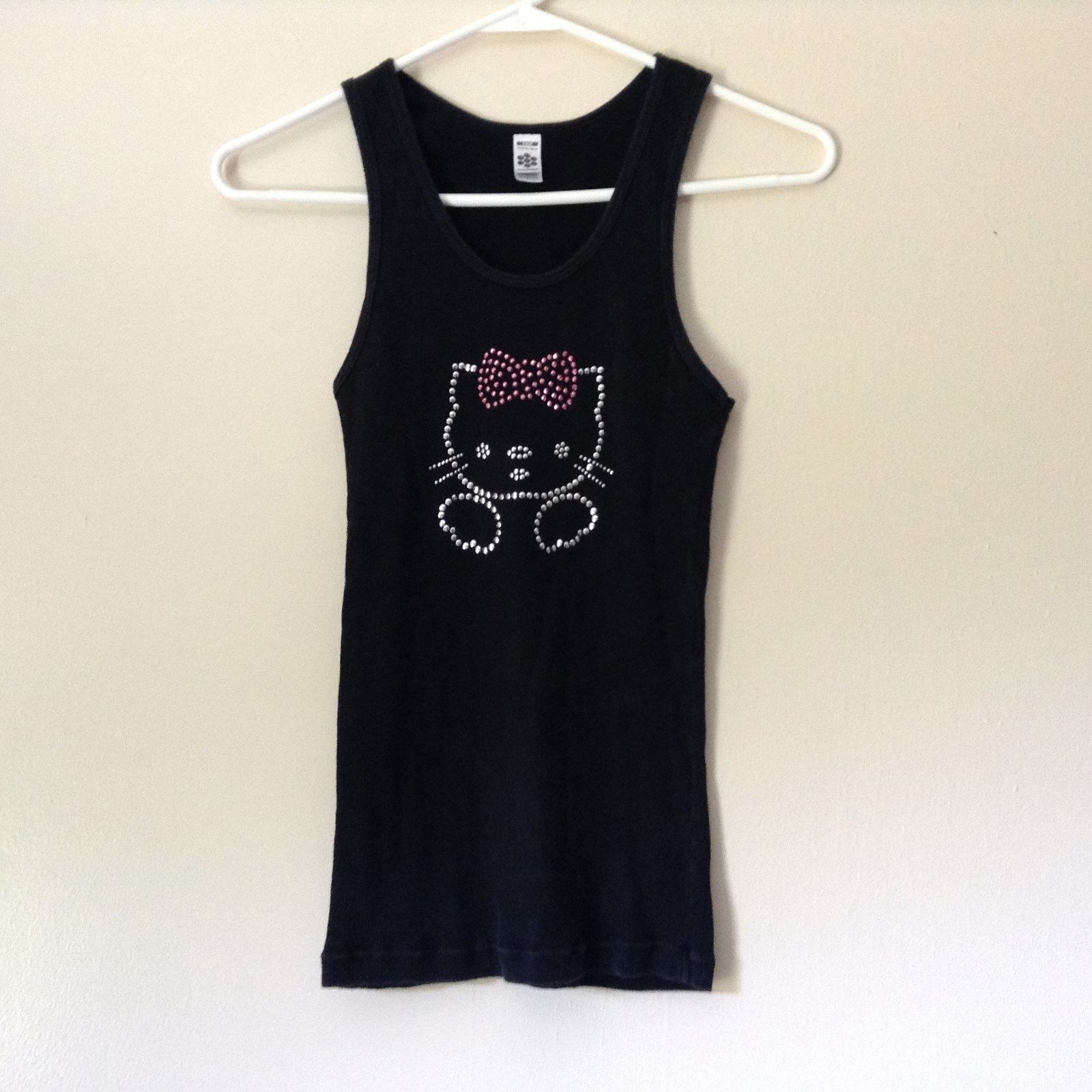 American Apparel Classic Girl Hello Kitty Black Tank Top Size Large - $39.99