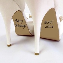 Name and Established Date Wedding Shoe Decals - $5.88