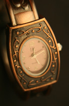 Ladies&#39;  Mediterranean style antique bronze IK quartz spring cuff wristwatch - £13.86 GBP