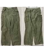 Vintage US Marine M51 OD Field Trousers Pants Shell M-1951 LARGE LONG Ko... - $80.75