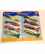 Lot of 2 Swimming Pool Water Diving Toys Multicolor Torpedo Fish Ages 4+... - $228.65 MXN