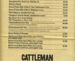 The Cattleman Restaurant Menu &amp; Poster 45th St New York City 1981 Larry ... - $74.17