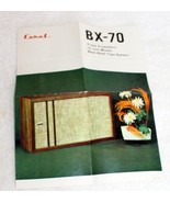 Coral BX-70 Fold-Out Speaker Manual ~ Original - $9.99