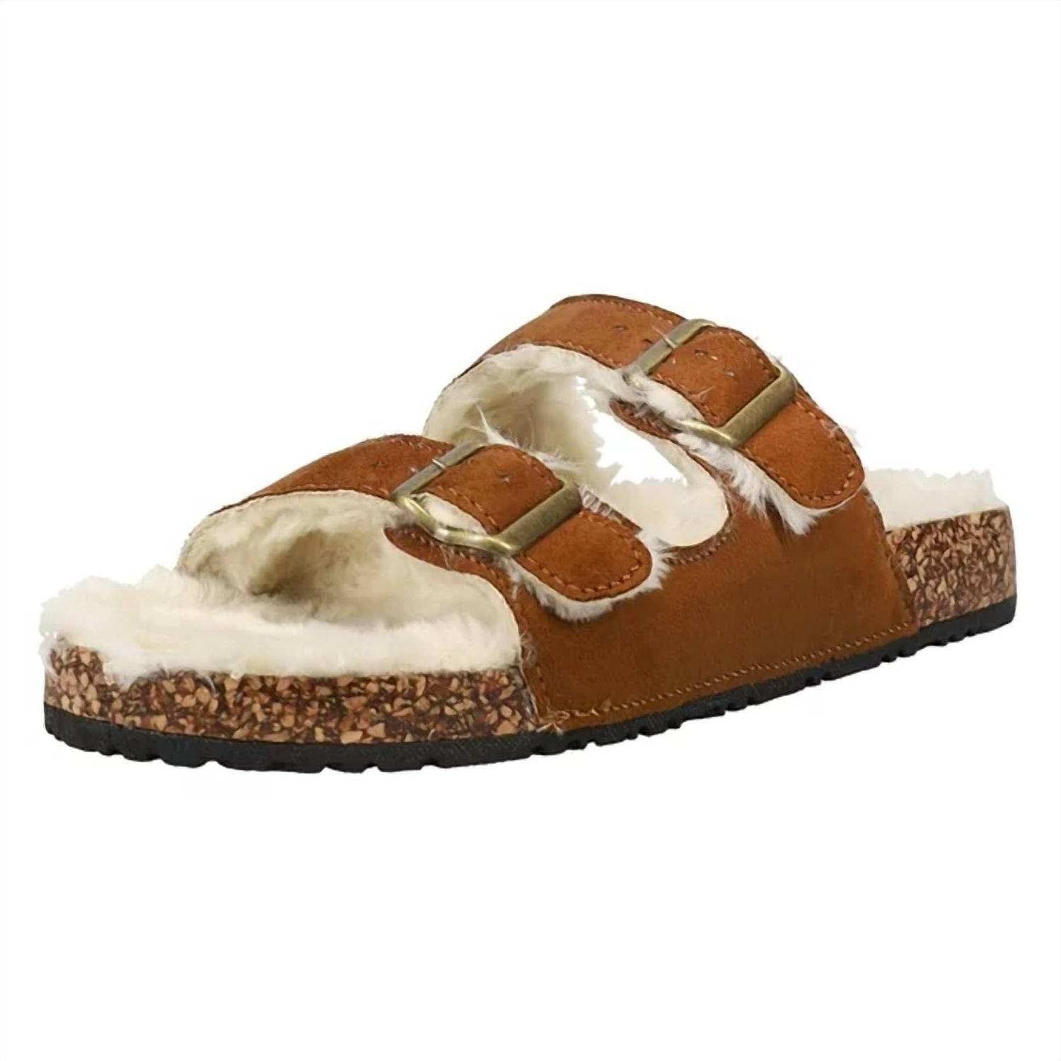 Corkys Footwear Fluffy Laid Back Sandal Chestnut - $38.00