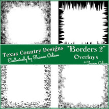 Digital Scrapbooking Borders 2 Page Overlays - $4.00