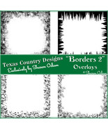 Digital Scrapbooking Borders 2 Page Overlays - $4.00