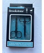 NEW Brookstone 2-Pack Pointed Tip Grooming Scissors - $11.66