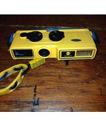 Retro 1980's Minolta WEATHERMATIC A Underwater film camera Yellow WORKS - $21.73