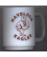 Havelock Elementary School Eagles Vintage Glasbake Coffee Mug 3 1/2&quot; - $152.05 MXN