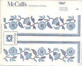 mccalls transfer #1867 cross stitch borders (in 5 to inch crosses) c1954 - £3.90 GBP