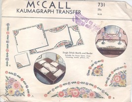 mccall's transfer #731 single stitch motifs and border   c1939 - $5.00