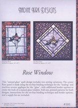 stained glass quilt pattern   Rose Window #101 - £3.19 GBP