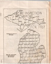 Michigan Staat Biene Inspektion Report 1937 Landwirtschaft Dokumente 6 S... - £65.30 GBP