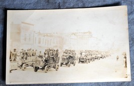 World War I Truck Parade Postcard - £1.37 GBP