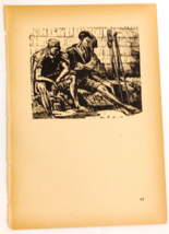 Chinese Woodcut Print &quot;Repose&quot; Woodcuts of Wartime China (1937 - 1945) - £5.47 GBP