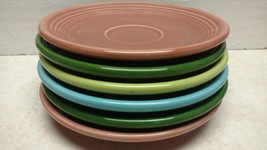6 Genuine Vintage HLO Fiesta Ware 6&quot; Saucers USA Various Colors - £13.45 GBP