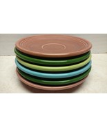 6 Genuine Vintage HLO Fiesta Ware 6&quot; Saucers USA Various Colors - £13.23 GBP