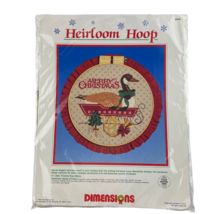 Dimensions Heirloom Hoop Merry Christmas Kit Goose Sleigh Merry Christma... - $21.16