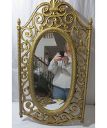 Vtg Syroco Gold Hollywood Regency Wall Mirror vintage 31&quot;x17” 1969 Baroque - £93.82 GBP